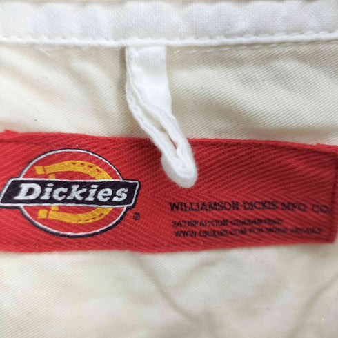 ディッキーズ Dickies フラップポケット 猫目ボタン レギュラーカラー L/S コットン ワーク シャツ メンズ import:L