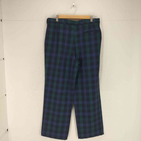 シュミーズラコステ CHEMISE LACOSTE ウール混 ツータック チェック柄スラックス メンズ EUR:42-44