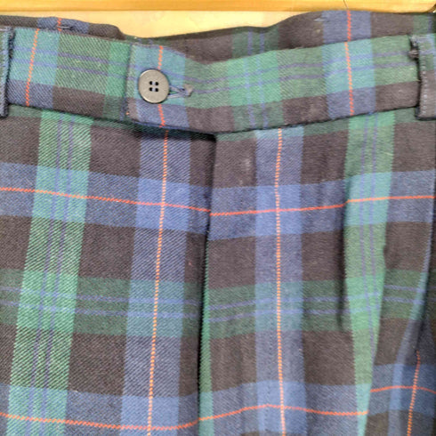 シュミーズラコステ CHEMISE LACOSTE ウール混 ツータック チェック柄スラックス メンズ EUR:42-44