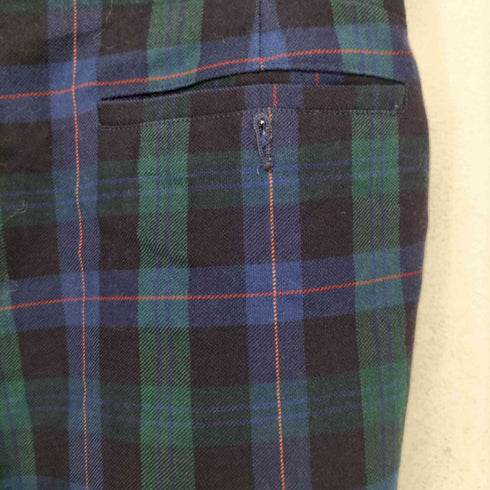 シュミーズラコステ CHEMISE LACOSTE ウール混 ツータック チェック柄スラックス メンズ EUR:42-44