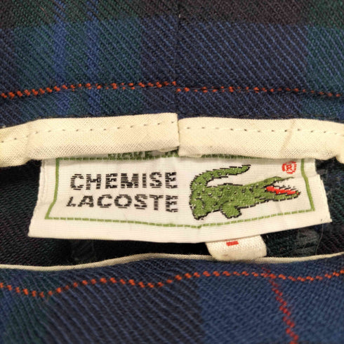 シュミーズラコステ CHEMISE LACOSTE ウール混 ツータック チェック柄スラックス メンズ EUR:42-44