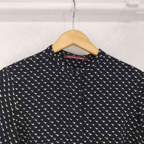 コントワーデコトニエ COMPTOIR DES COTONNIERS ストレッチ 比翼ノーカラーブラウス レディース 5