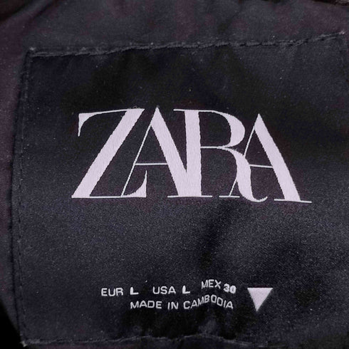 ザラ ZARA クロップドフェイクレザージャケット レディース US L