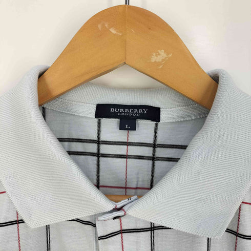 バーバリーロンドン BURBERRY LONDON ホース刺繍 チェック ポロシャツ レディース import:L