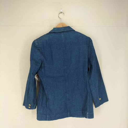 バーバリーズ BURBERRYS ポケット刺繍 シングルデニムテーラードジャケット レディース EUR:42