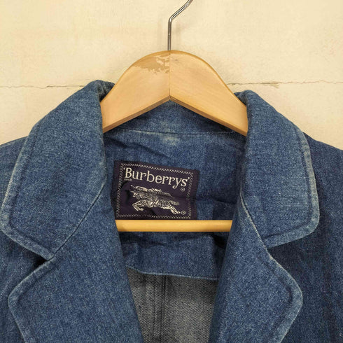 バーバリーズ BURBERRYS ポケット刺繍 シングルデニムテーラードジャケット レディース EUR:42