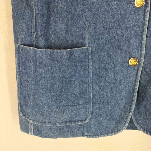 バーバリーズ BURBERRYS ポケット刺繍 シングルデニムテーラードジャケット レディース EUR:42