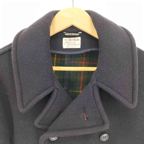 ジャーナルスタンダード JOURNAL STANDARD British 英国製 ダブル ウール ナイロン混 ステンカラー コート タータンチェック ライナー付き メンズ JPN:L