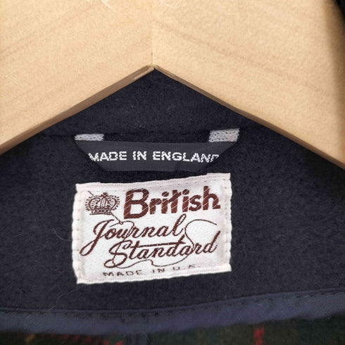ジャーナルスタンダード JOURNAL STANDARD British 英国製 ダブル ウール ナイロン混 ステンカラー コート タータンチェック ライナー付き メンズ JPN:L