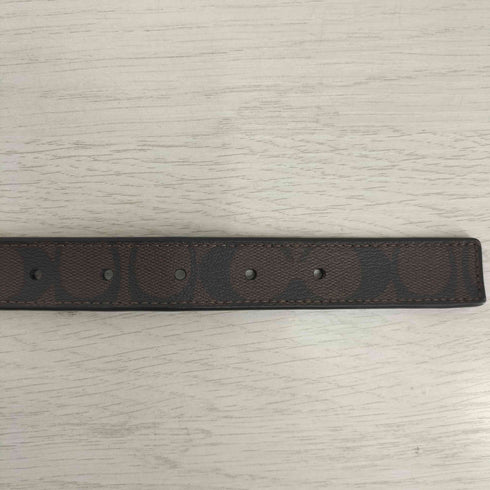 コーチ COACH レクタングル モールガン シグネチャー レザーベルト レディース S