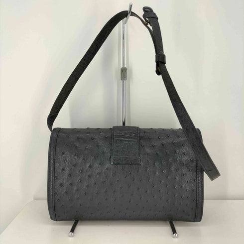 franco bianchi オーストリッチ レザーショルダーバッグ レディース