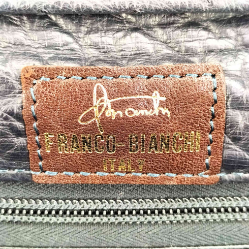 franco bianchi オーストリッチ レザーショルダーバッグ レディース