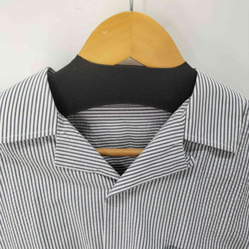 デンハム DENHAM ストライプ コットン半袖シャツ メンズ import:S
