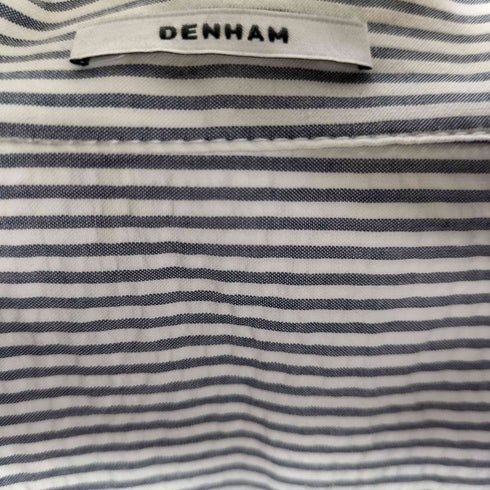 デンハム DENHAM ストライプ コットン半袖シャツ メンズ import:S