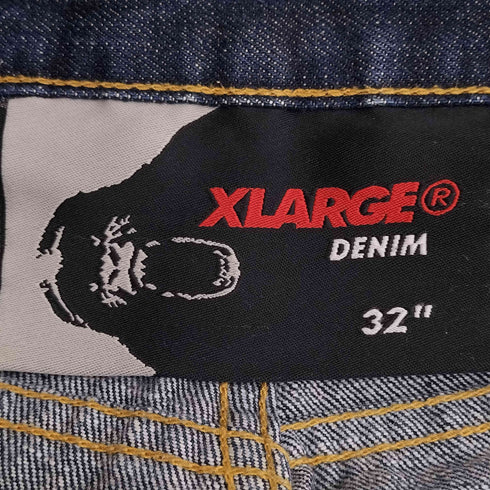 エクストララージ XLARGE USA製 コットン ボタンフライ ワイドデニムパンツ メンズ 32