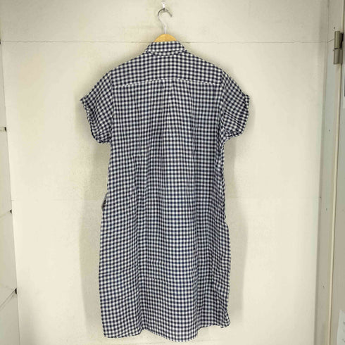 ジムフレックス GYMPHLEX フレンチリネン ギンガムチェック シャツワンピース レディース UK:12