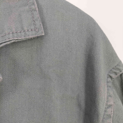 DETROIT OVERALL MFG. CO. USA製 ヘリンボーンツイル スナップボタン ショップコート メンズ EUR:46