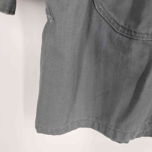 DETROIT OVERALL MFG. CO. USA製 ヘリンボーンツイル スナップボタン ショップコート メンズ EUR:46