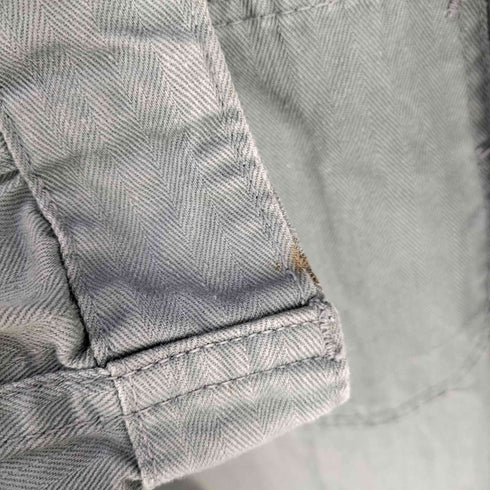 DETROIT OVERALL MFG. CO. USA製 ヘリンボーンツイル スナップボタン ショップコート メンズ EUR:46