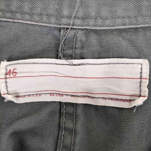 DETROIT OVERALL MFG. CO. USA製 ヘリンボーンツイル スナップボタン ショップコート メンズ EUR:46