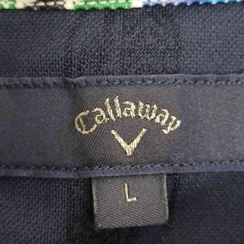 キャロウェイ Callaway 吸汗速乾 ウエストボックス型シルエット エンブレム ジャカード 半袖ポロシャツ メンズ import:L