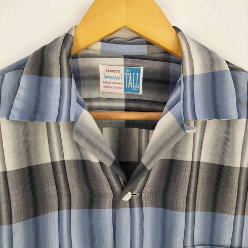 ペニーズタウンクラフト PENNEYS TOWNCRAFT 50-60S tall men galey lord Shadow Plaid Cotton Shirt メンズ 15-15 1/2