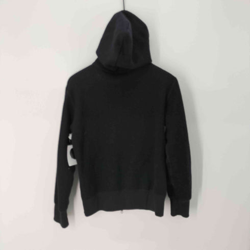 バーニーズニューヨーク BARNEYS NEWYORK ウール混 ダブルジップ ニットパーカー メンズ import:M