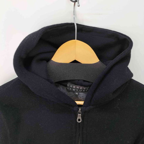 バーニーズニューヨーク BARNEYS NEWYORK ウール混 ダブルジップ ニットパーカー メンズ import:M