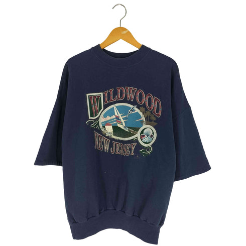 ヘインズ Hanes USA製 WILLDWOOD イラスト プリント 袖シングル 半袖スウェット メンズ XXL