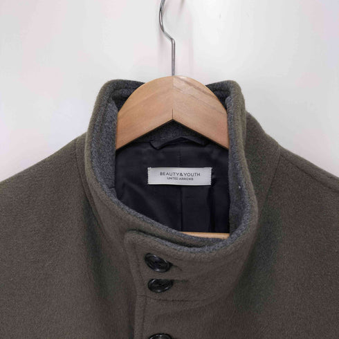 ビューティーアンドユースユナイテッドアローズ BEAUTY & YOUTH UNITED ARROWS ダブルフェイスメルトンレイズドネックコート メンズ JPN:S