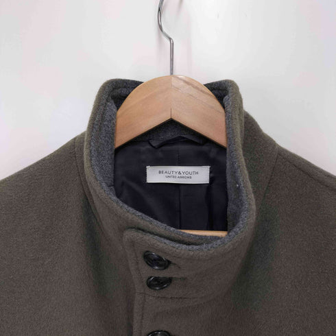 ビューティーアンドユースユナイテッドアローズ BEAUTY & YOUTH UNITED ARROWS ダブルフェイスメルトンレイズドネックコート メンズ JPN:S