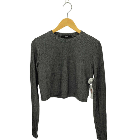 SPELLEDIT ストライプ クロップド ロングスリーブTシャツ レディース