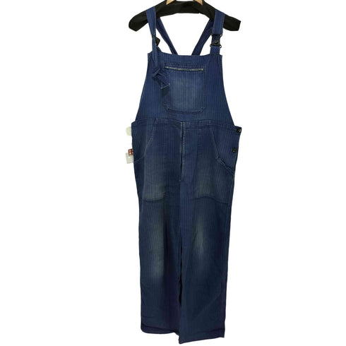 50-60s REINE BAUMWOLLE EURO ユーロワーク ヘリンボーン オーバーオール メンズ 54