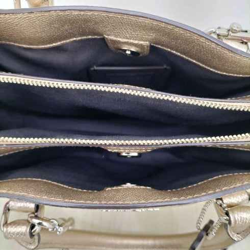 コーチ COACH ミニ セージ キャリーオール メタリック プラチナ フローラル ハンドバッグ レディース