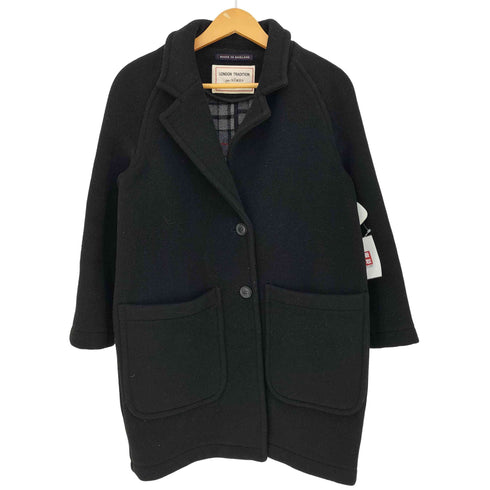 ロンドントラディション LONDON TRADITION 裏地チェック ミドル丈 チェスターコート レディース 34