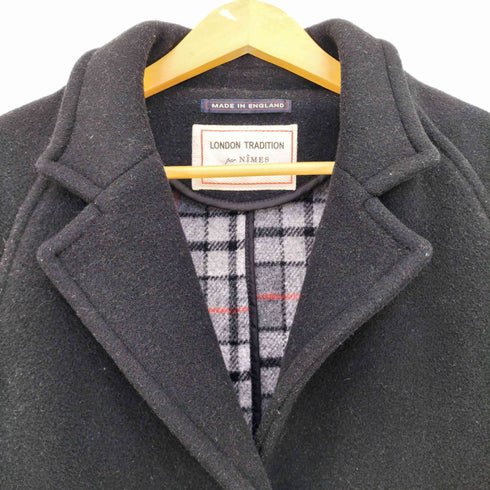 ロンドントラディション LONDON TRADITION 裏地チェック ミドル丈 チェスターコート レディース 34