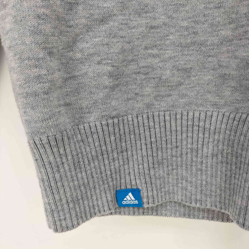 アディダスゴルフ adidasgolf スリーストライプ ロゴ刺繍 クルーネックニット レディース import:M