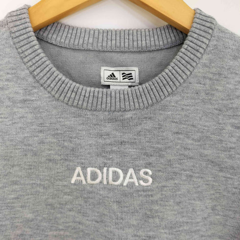 アディダスゴルフ adidasgolf スリーストライプ ロゴ刺繍 クルーネックニット レディース import:M