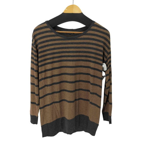 ニジュウサンク 23区 レーヨン混 ボーダー長袖Tシャツ レディース JPN:46