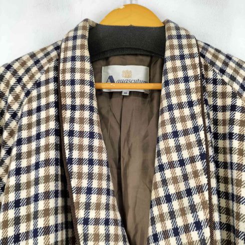 アクアスキュータム AQUASCUTUM チェック ガウンコート レディース M