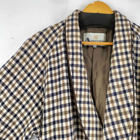 アクアスキュータム AQUASCUTUM チェック ガウンコート レディース M