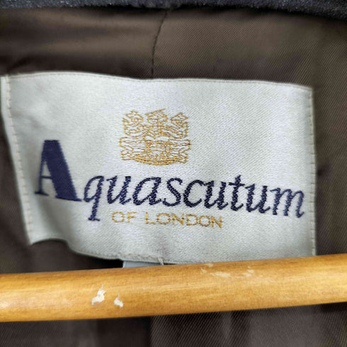 アクアスキュータム AQUASCUTUM チェック ガウンコート レディース M