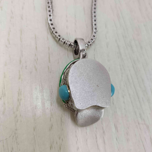 Moassanite スカルペンダント Silver 925 メンズ