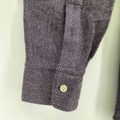 ジェイクルー J.CREW ウール混 ヘリンボーン柄 L/S シャツ メンズ M