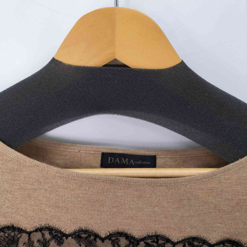 ダーマコレクション DAMA collection カシミヤ混 レースデザインニット レディース JPN:L