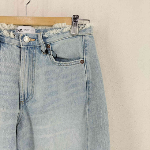ザラ ZARA フリンジ ミッドライズデニム レディース EUR:36