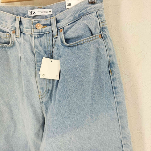 ザラ ZARA フリンジ ミッドライズ デニム レディース EUR:36