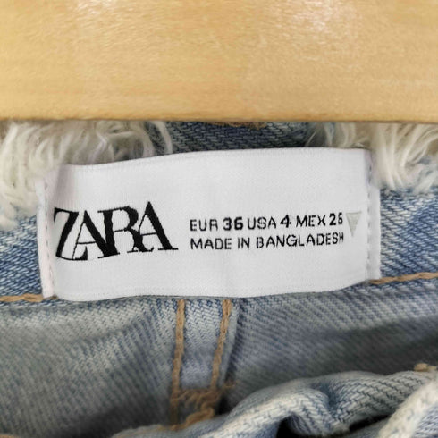 ザラ ZARA フリンジ ミッドライズデニム レディース EUR:36