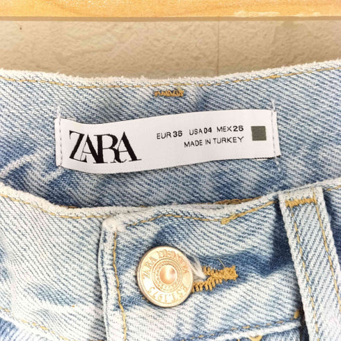ザラ ZARA フリンジ ミッドライズ デニム レディース EUR:36