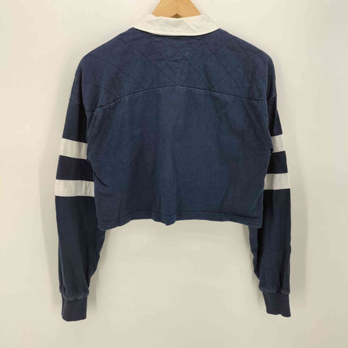 トミージーンズ tommy jeans ロゴ 刺繍 クロップド ラガー シャツ レディース import:XS